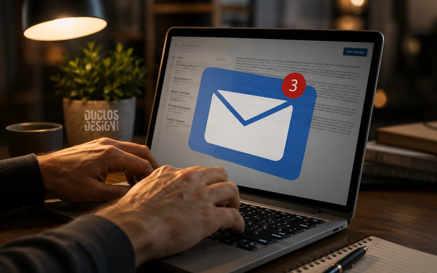 Correo corporativo profesional con dominio de empresa