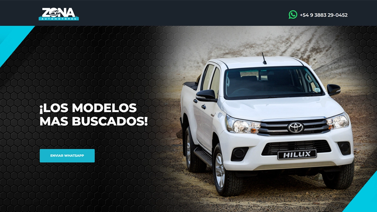 Diseño web para concesionaria de automotores – Zona Automotores