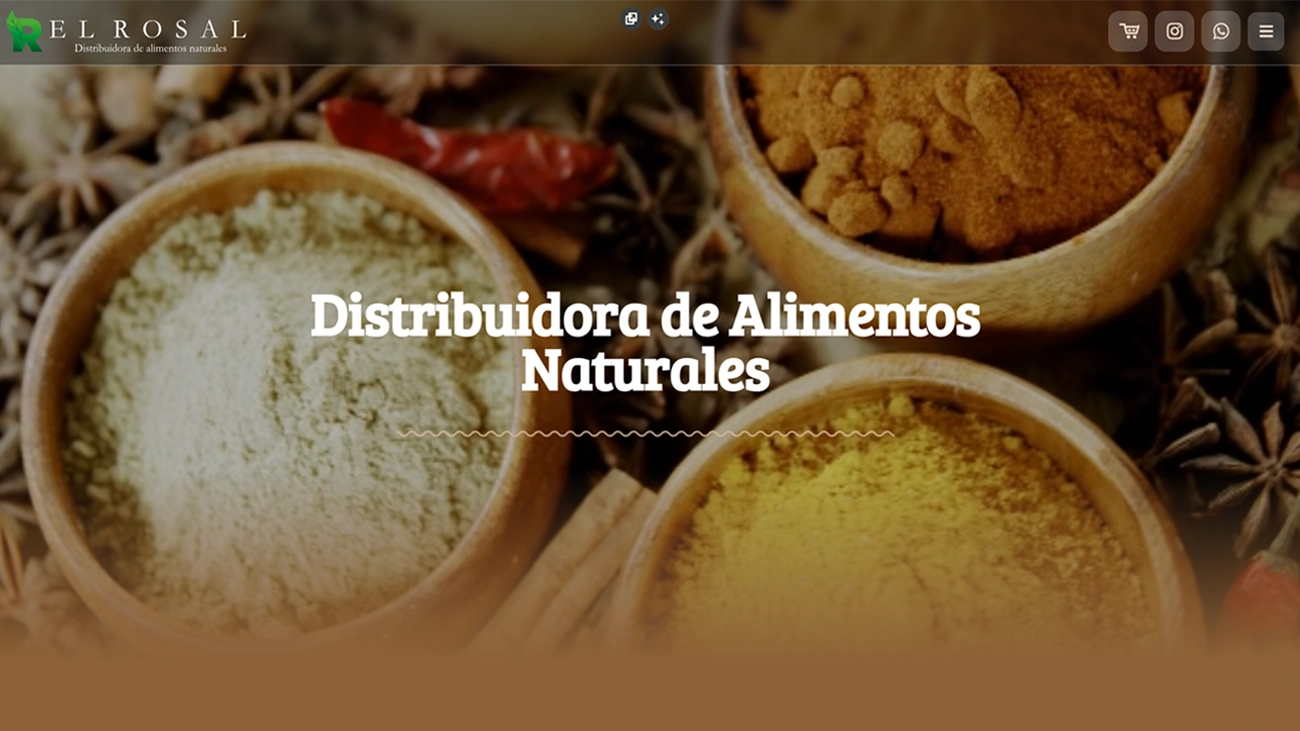 Diseño web para distribuidora de alimentos – El Rosal