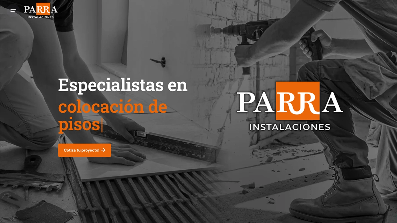 Diseño web para empresa de instalaciones – Parra