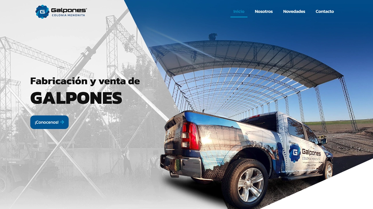Diseño web para fabricante de galpones metálicos – Colonia Menonita La Pampa
