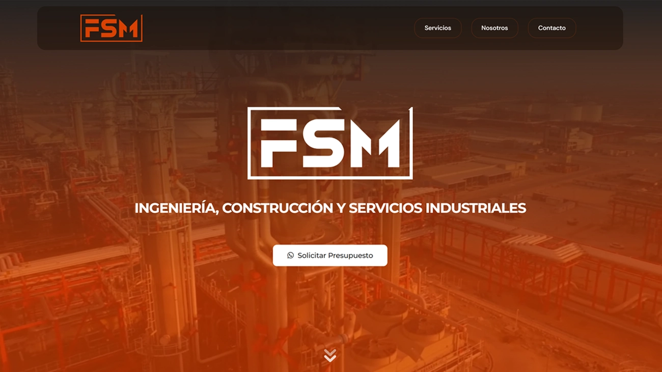 Diseño web para empresa de ingeniería y servicios industriales – Fasimet