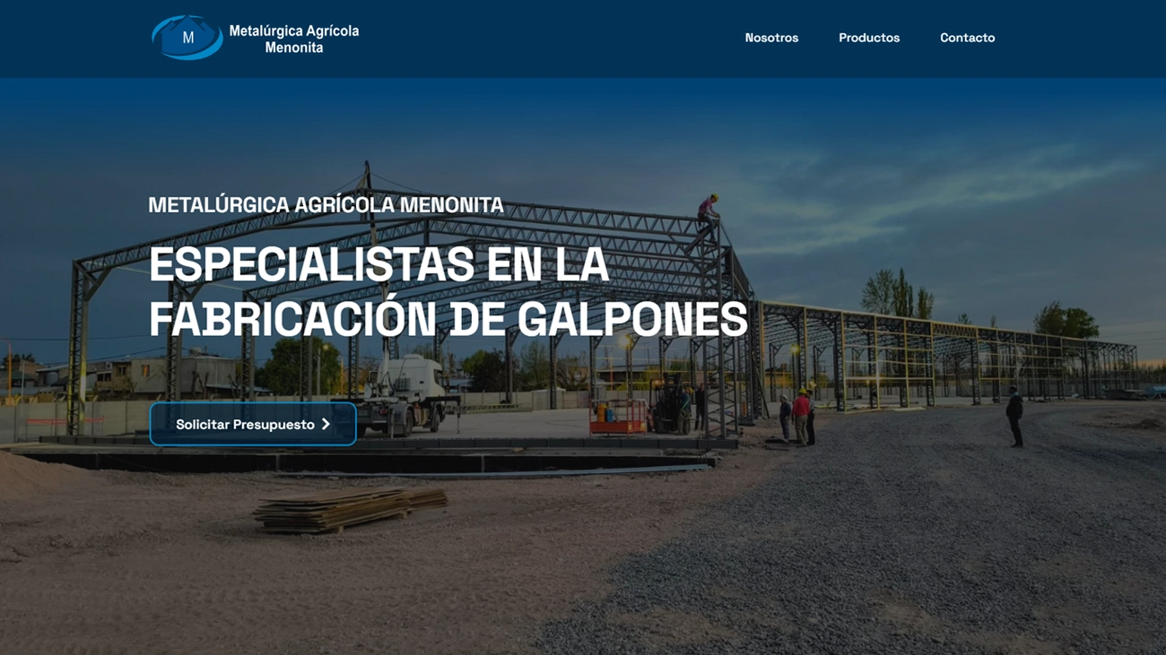 Diseño web para metalúrgica agrícola menonita
