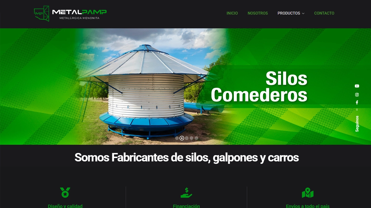 Diseño web para metalúrgica agrícola menonita – Metalpamp
