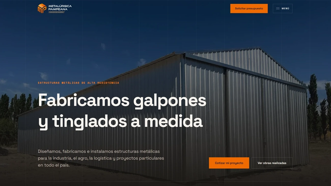 Diseño web para Metalúrgica Pampeana