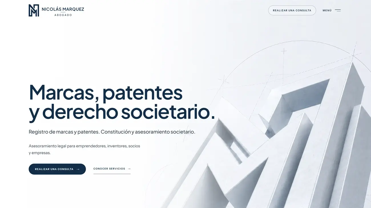 Diseño web para Nicolás Marquez, abogado