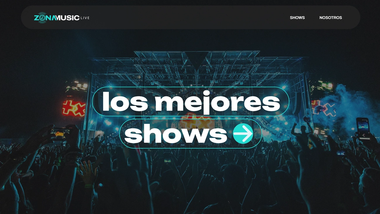 Diseño web para productora internacional de eventos – Zona Music Live
