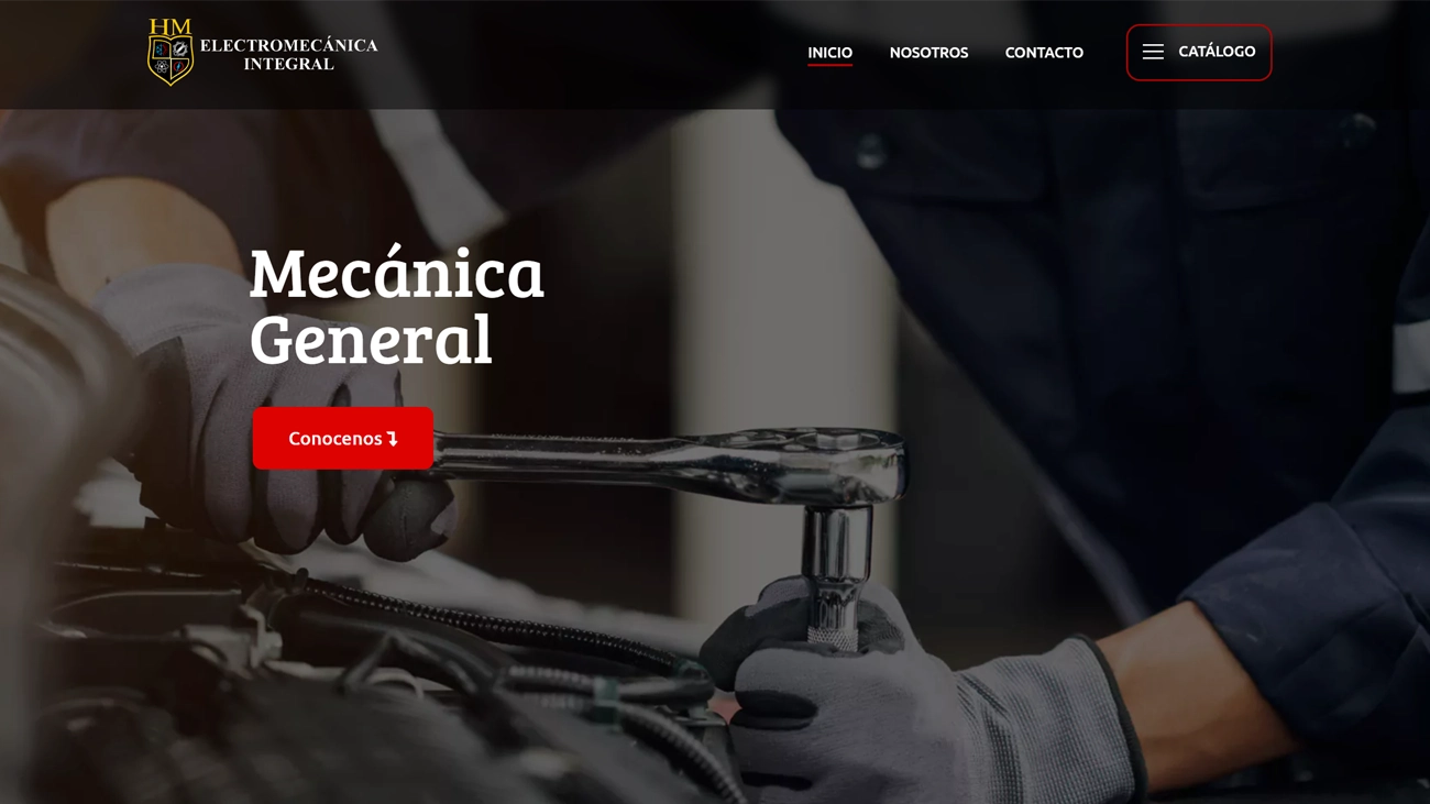 Diseño web para taller de mecánica y electrónica – HM