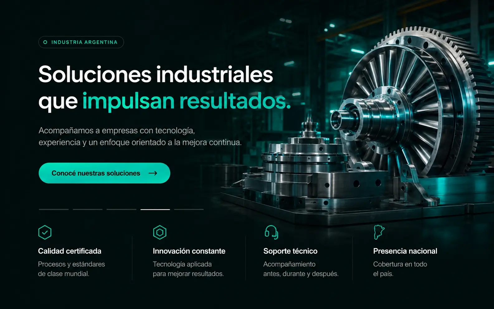 Ejemplo visual de una página web corporativa para una empresa de La Pampa