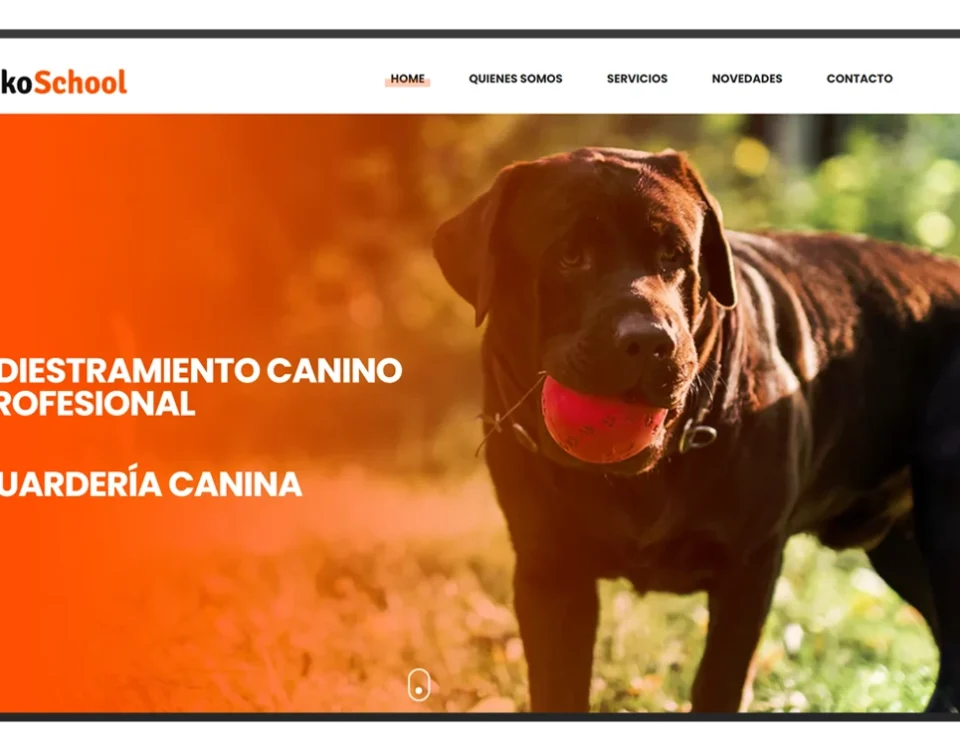diseño de pagina web aiko adiestramiento canino