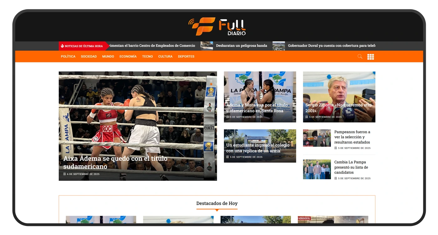 diseño de pagina web fulldiario