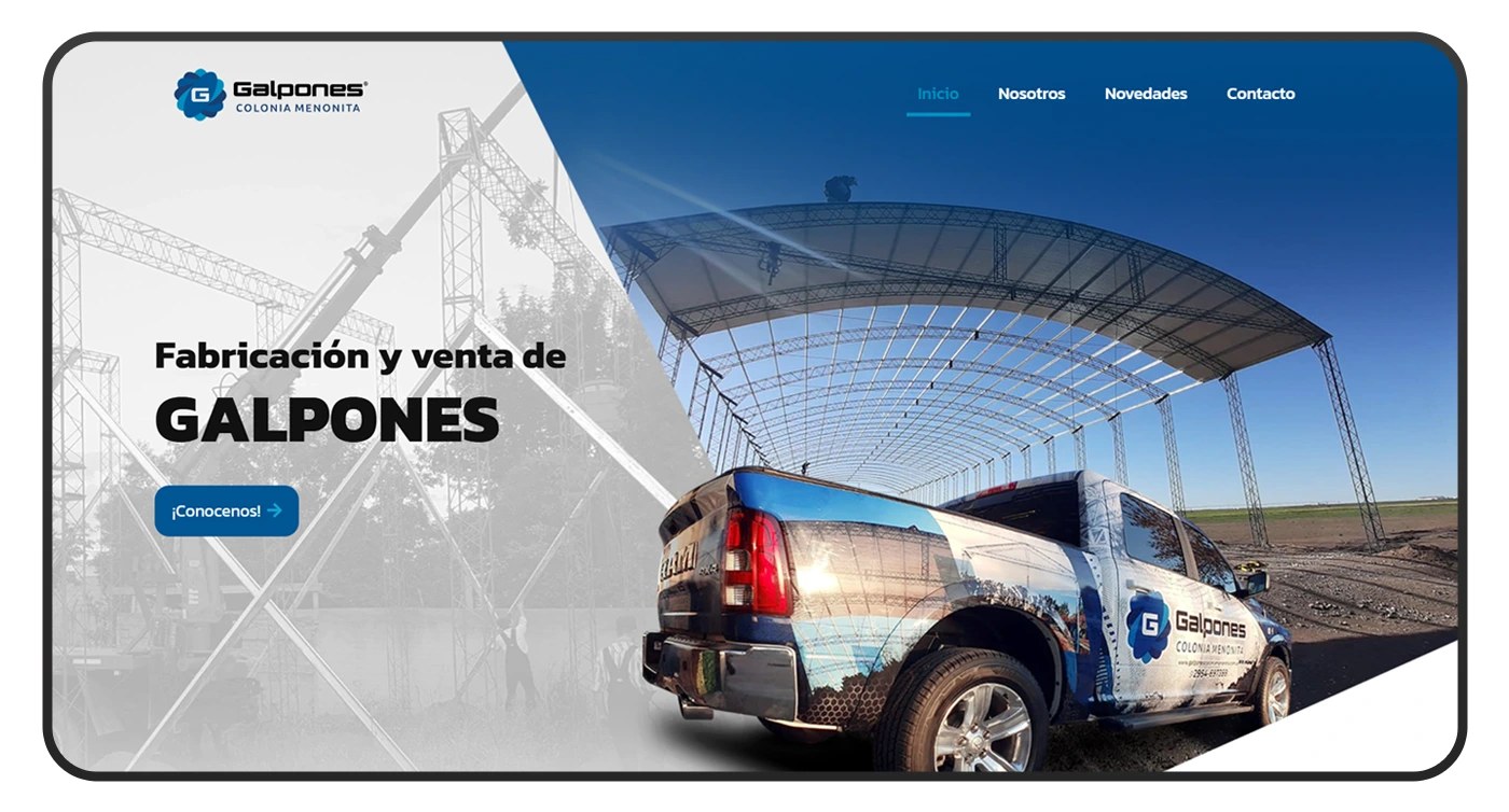 diseño de pagina web galpones colonia menonita