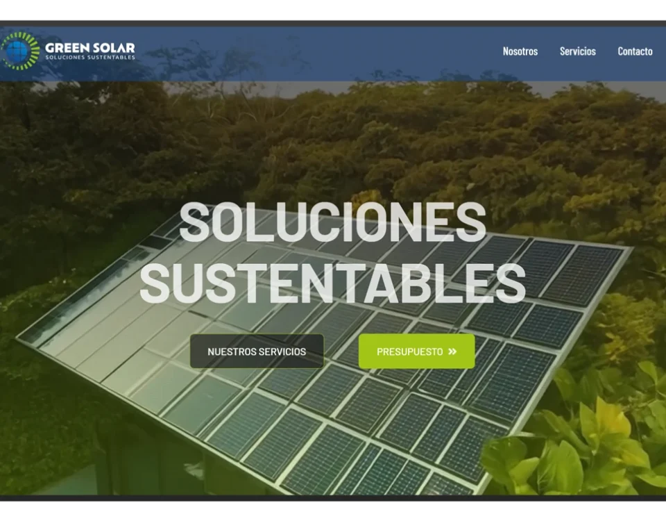 diseño de pagina web greensolar