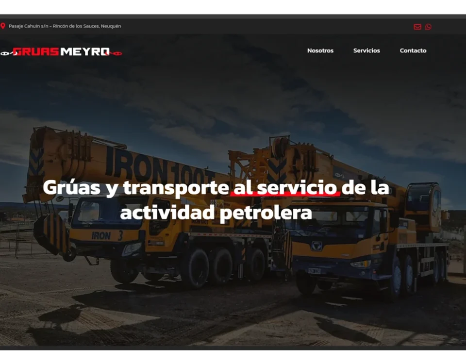 diseño de pagina web gruas meyro