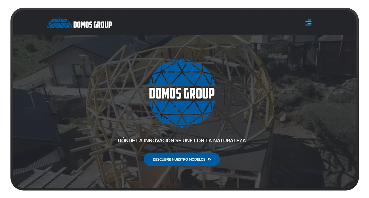 diseño de pagina web grupo domos