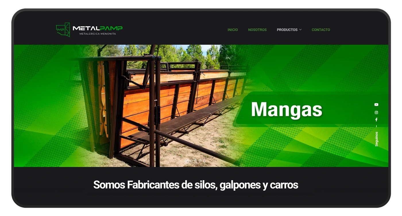 diseño de pagina web metalpamp