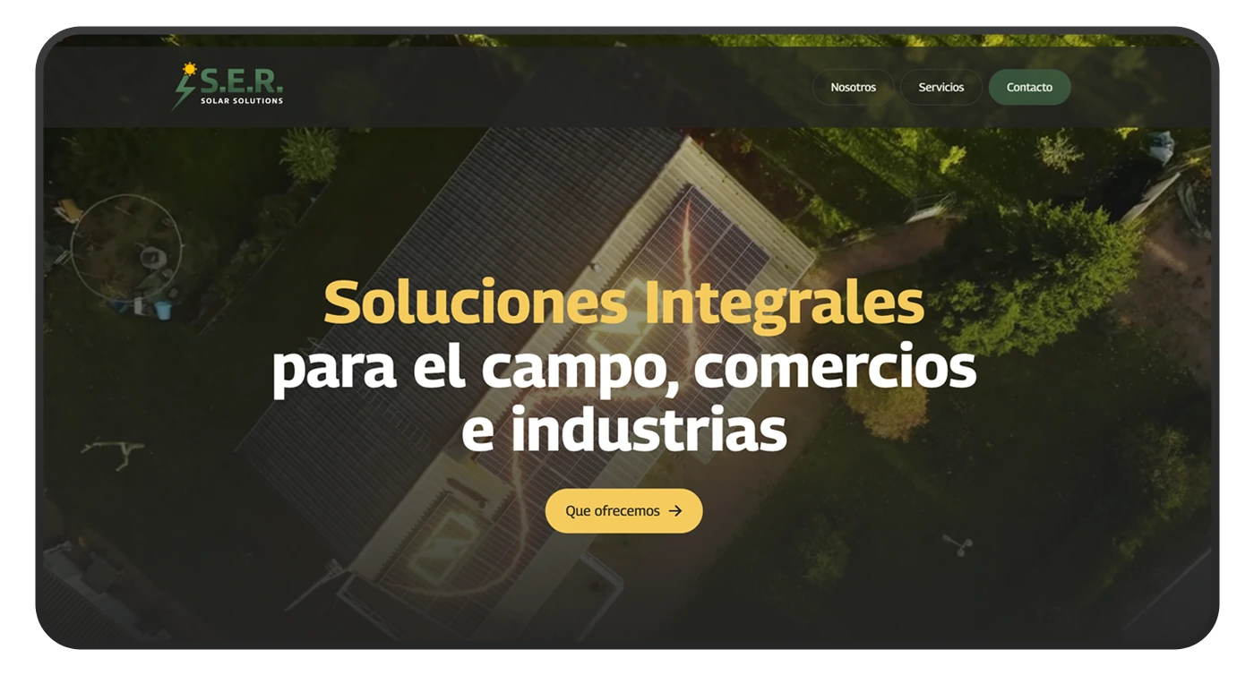 diseño de pagina web ser soluciones