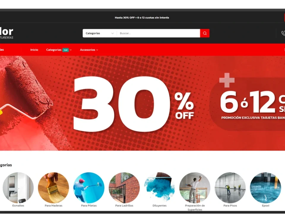 diseño de pagina web tucolor pinturerias