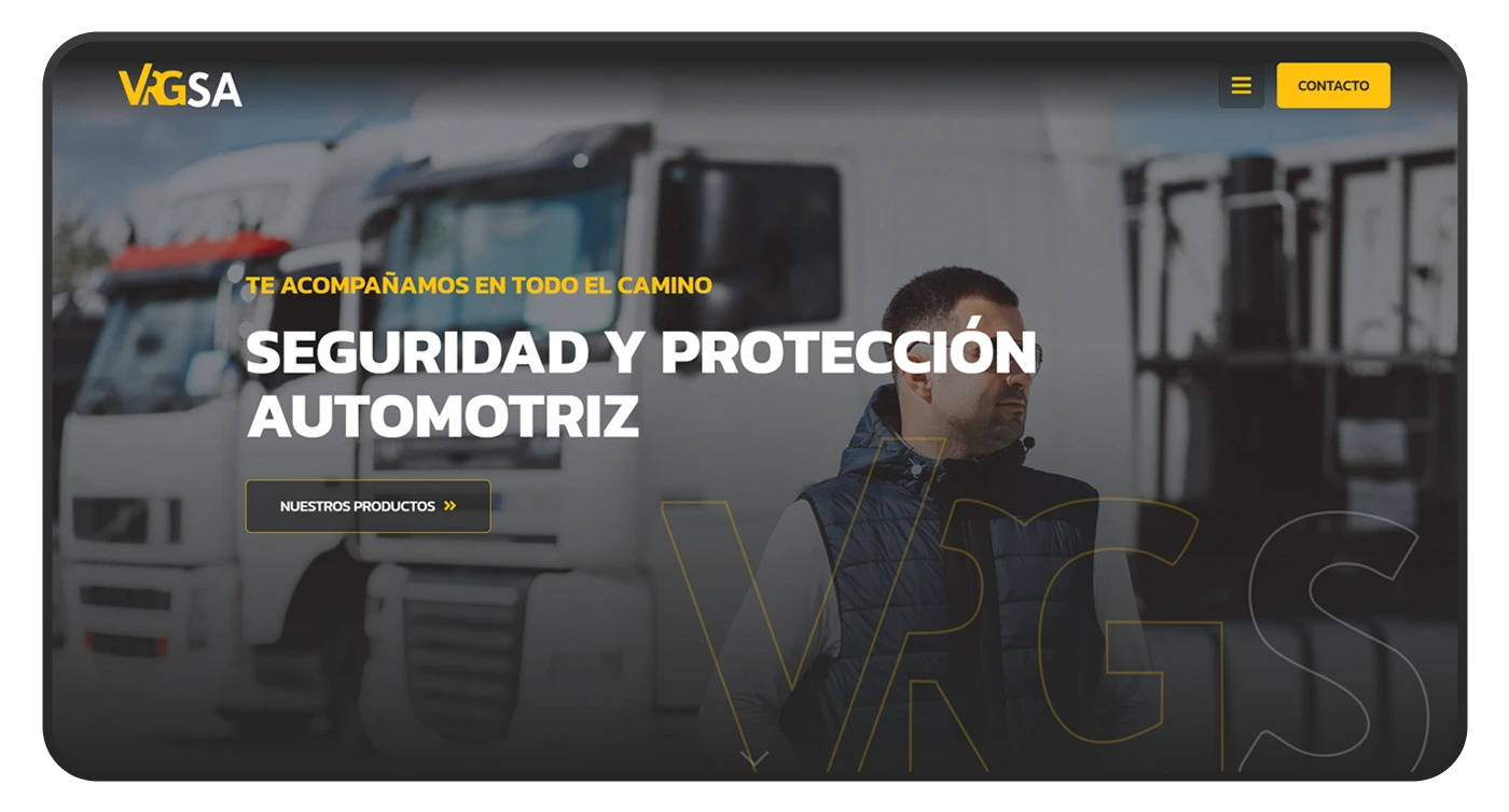 diseño de pagina web vrg sa