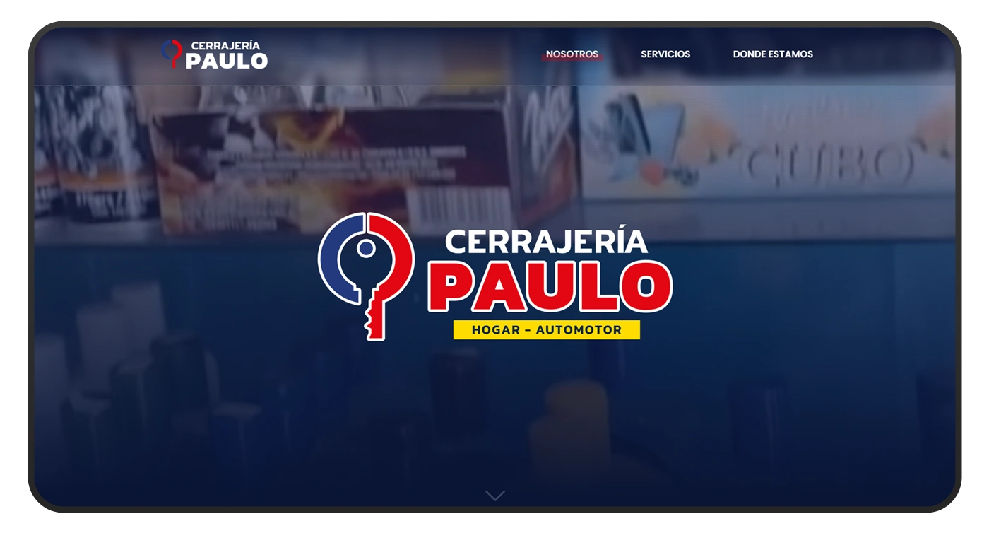 pagina web cerrajeria paulo portada