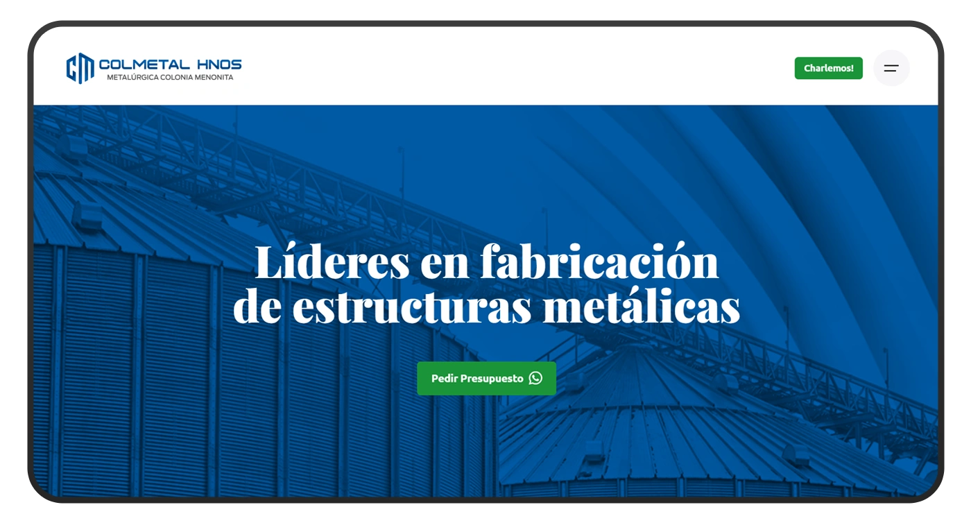 pagina web colmetal portada