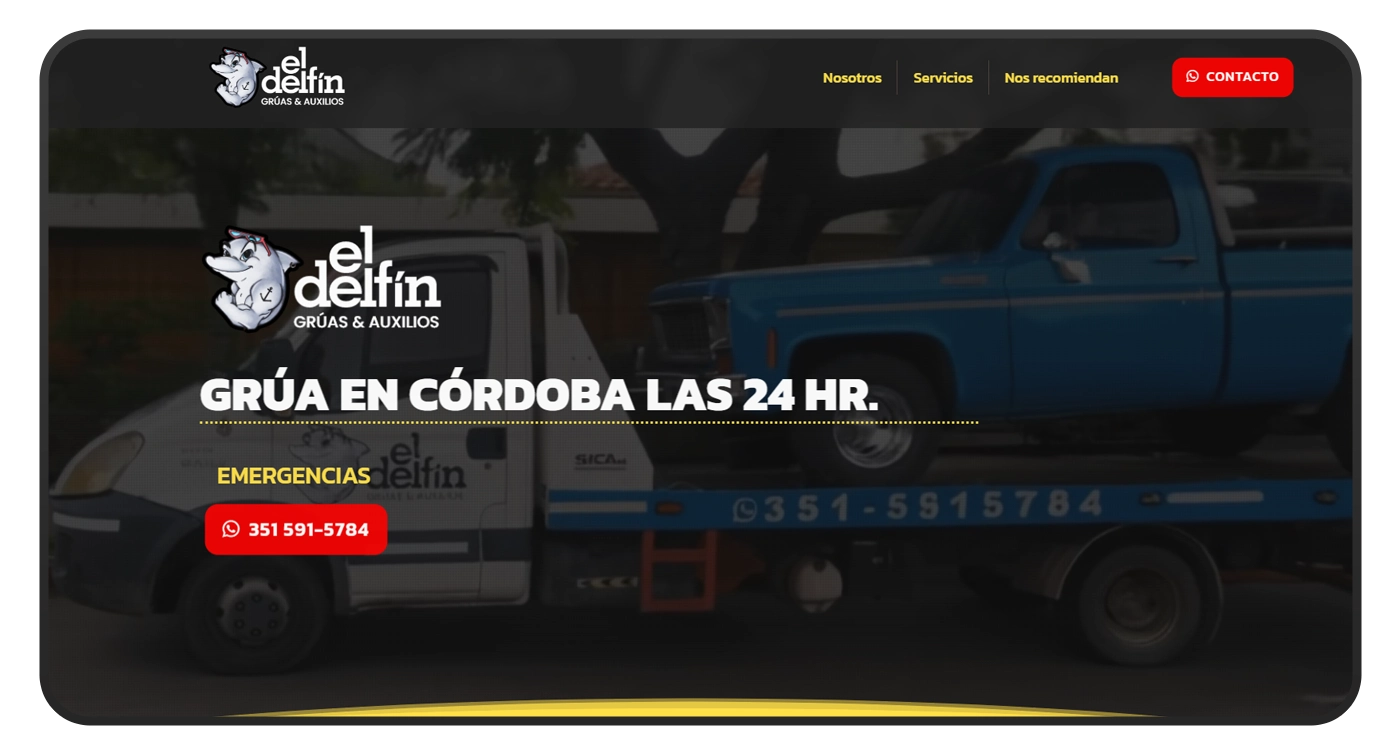 pagina web el delfin portada