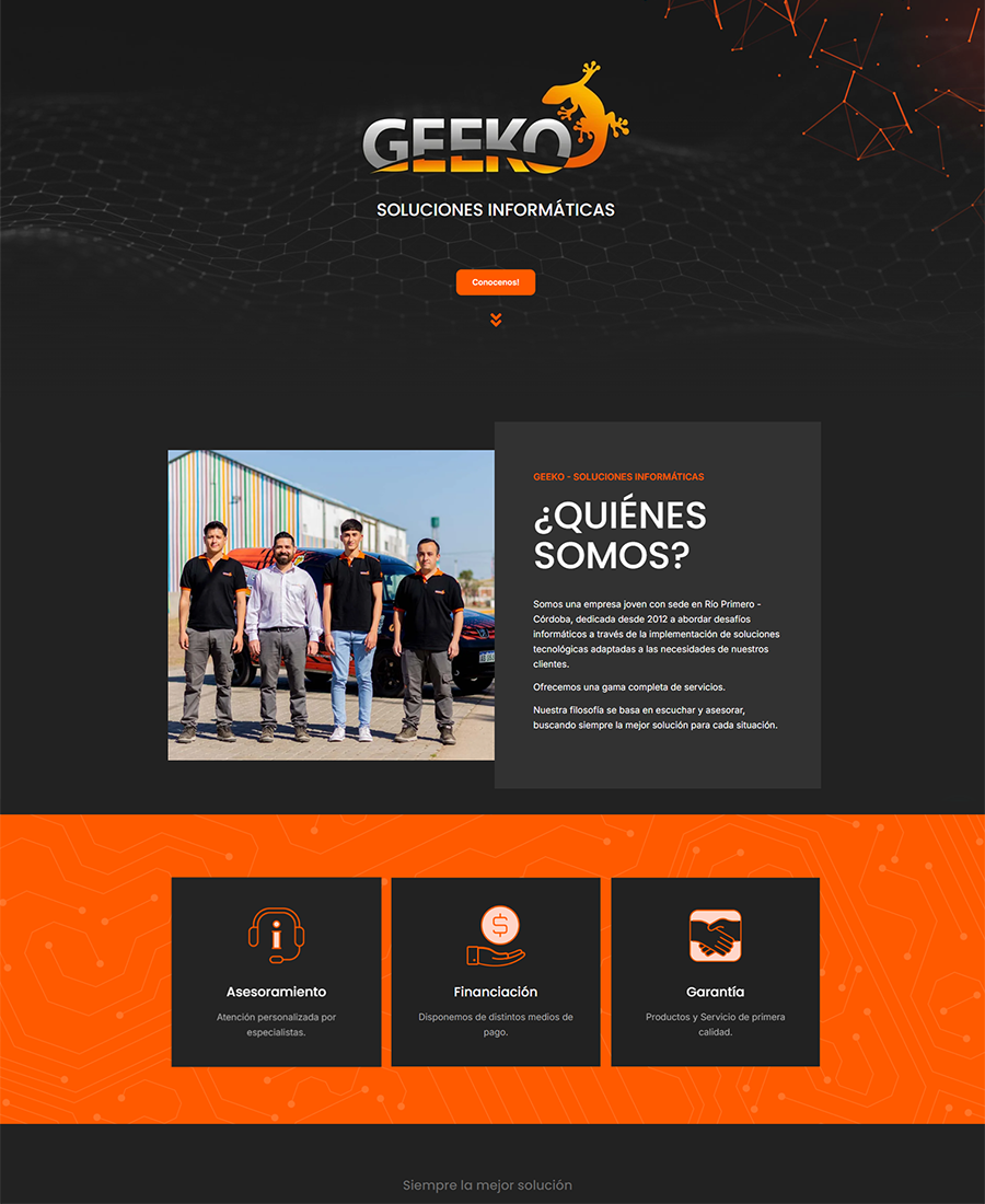 pagina web geeko