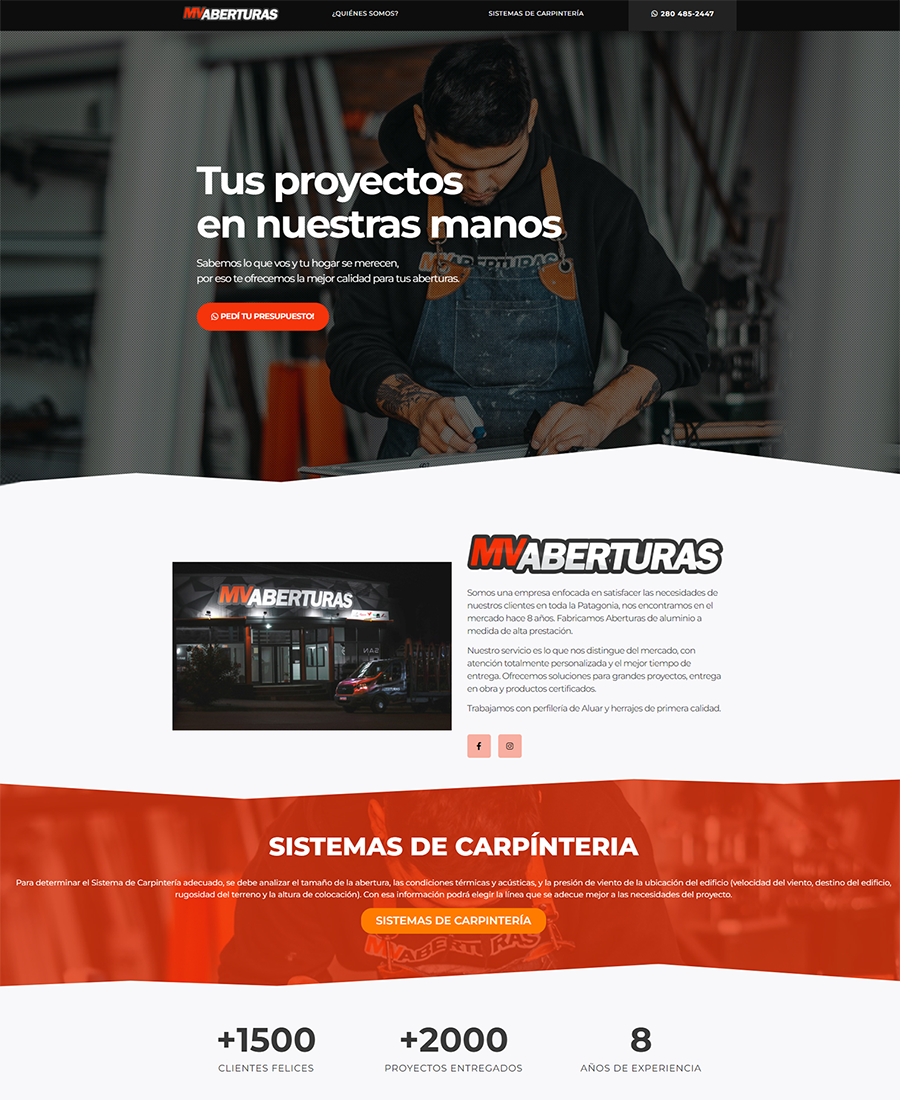 pagina web mv abertura