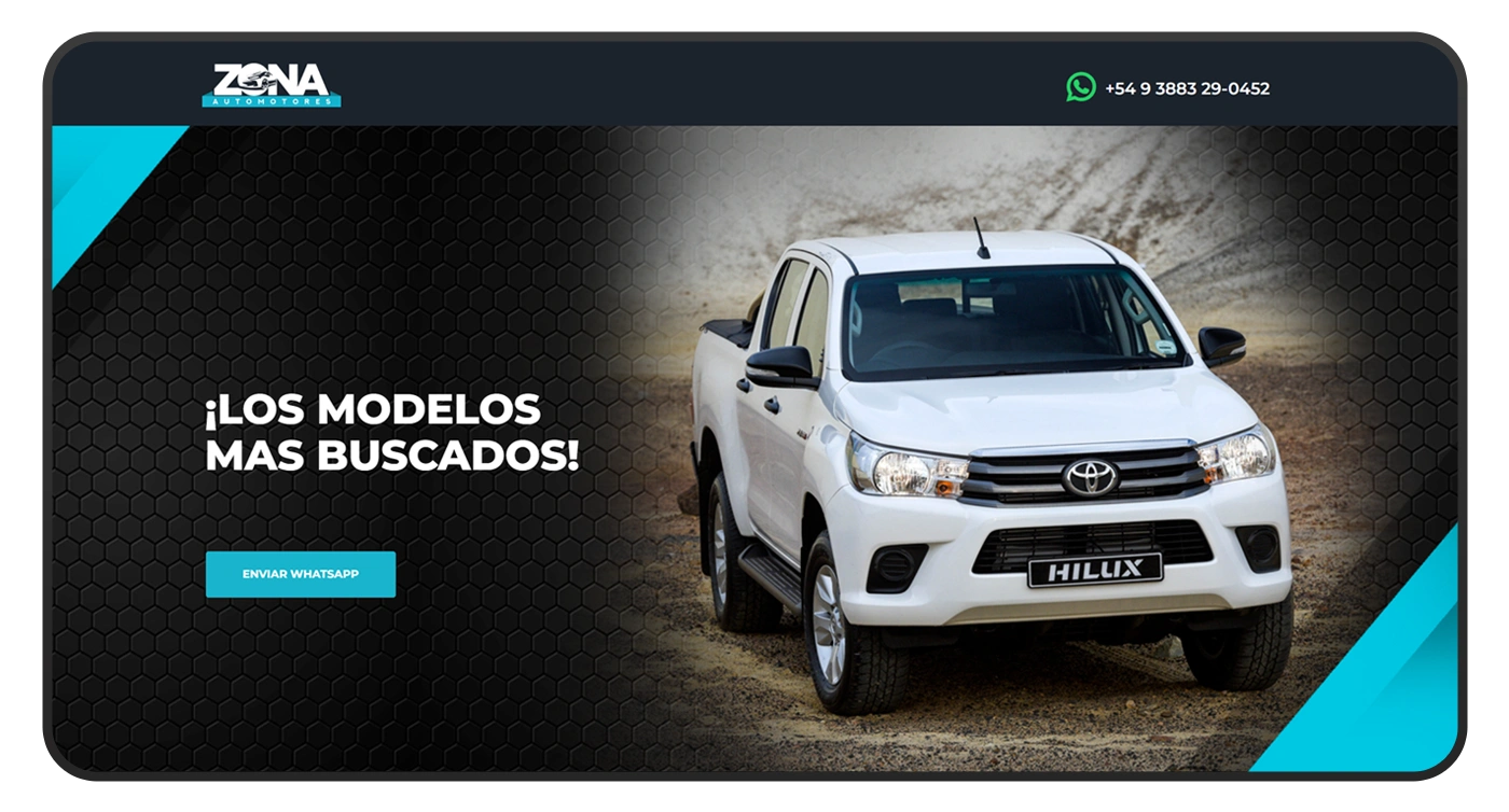 pagina web zona automotores portada