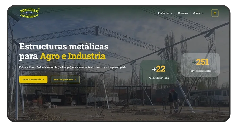 Diseño de Página Web -Estructuras Las Estrellas