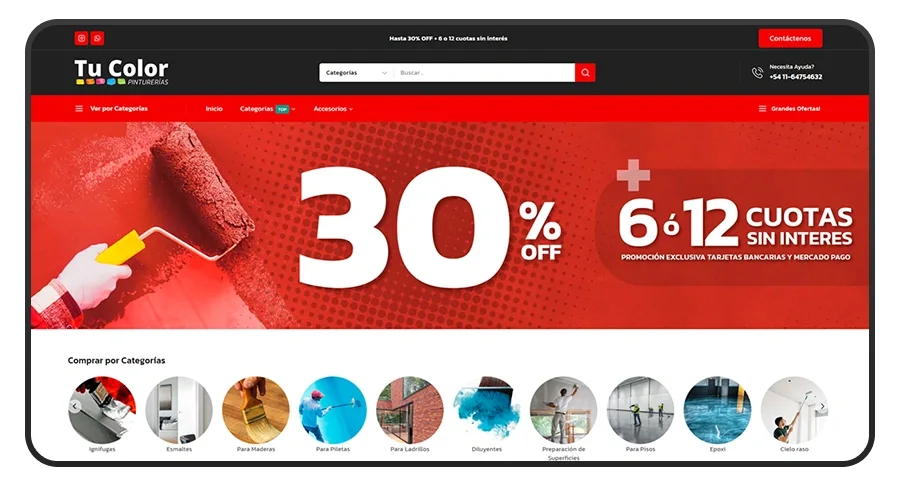 Diseño de Página Web - Tu Color Pinturerías