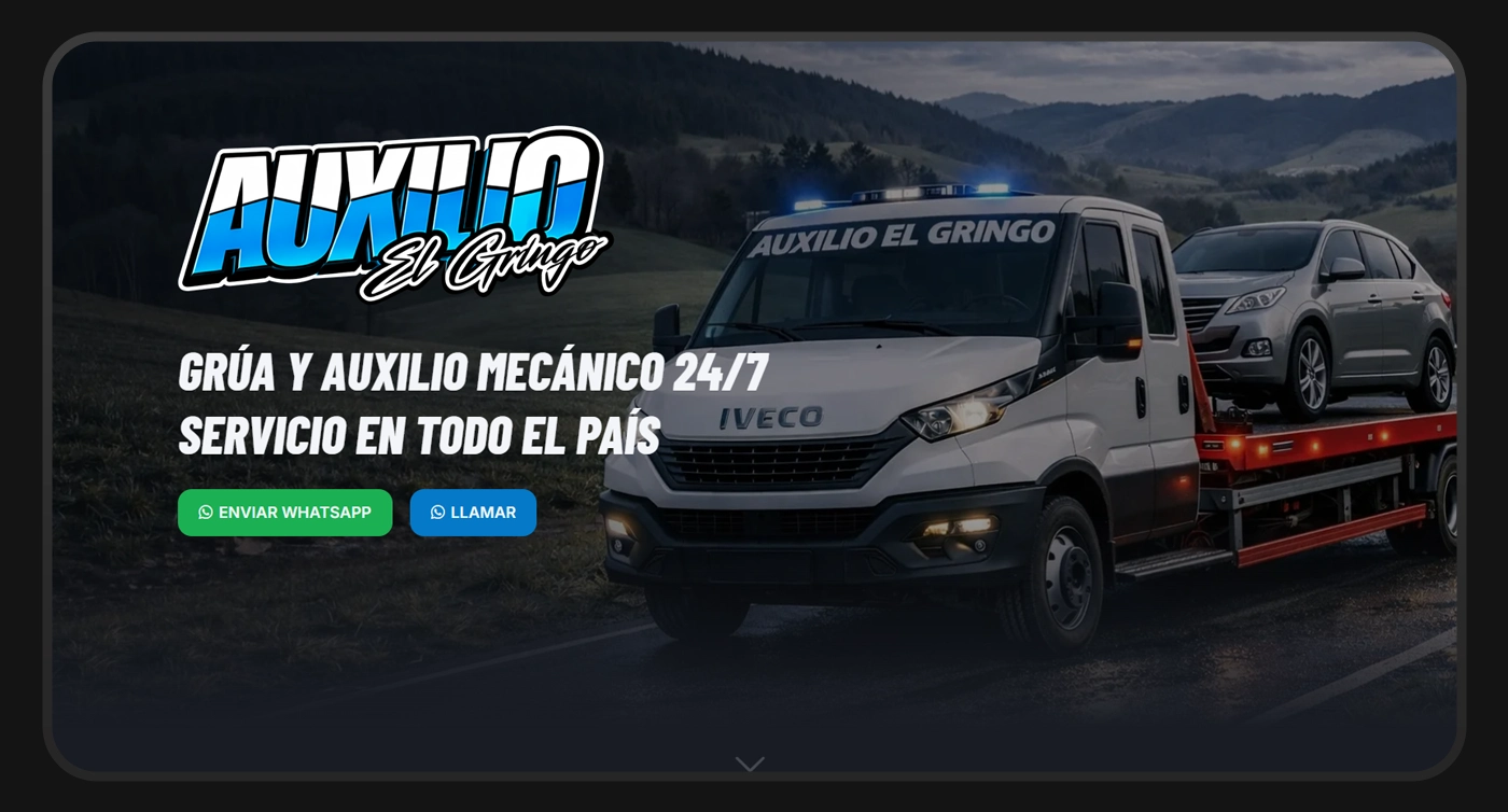 pagina web auxilio el gringo portada