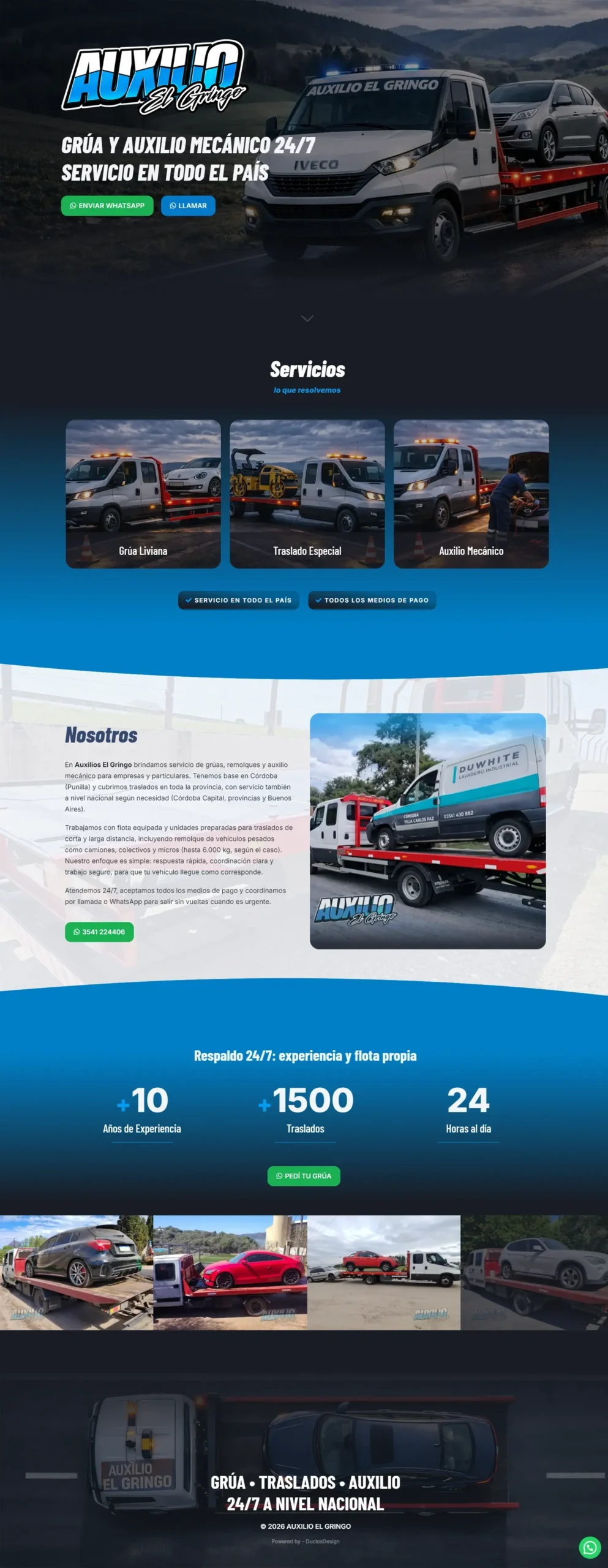 pagina web auxilio el gringo