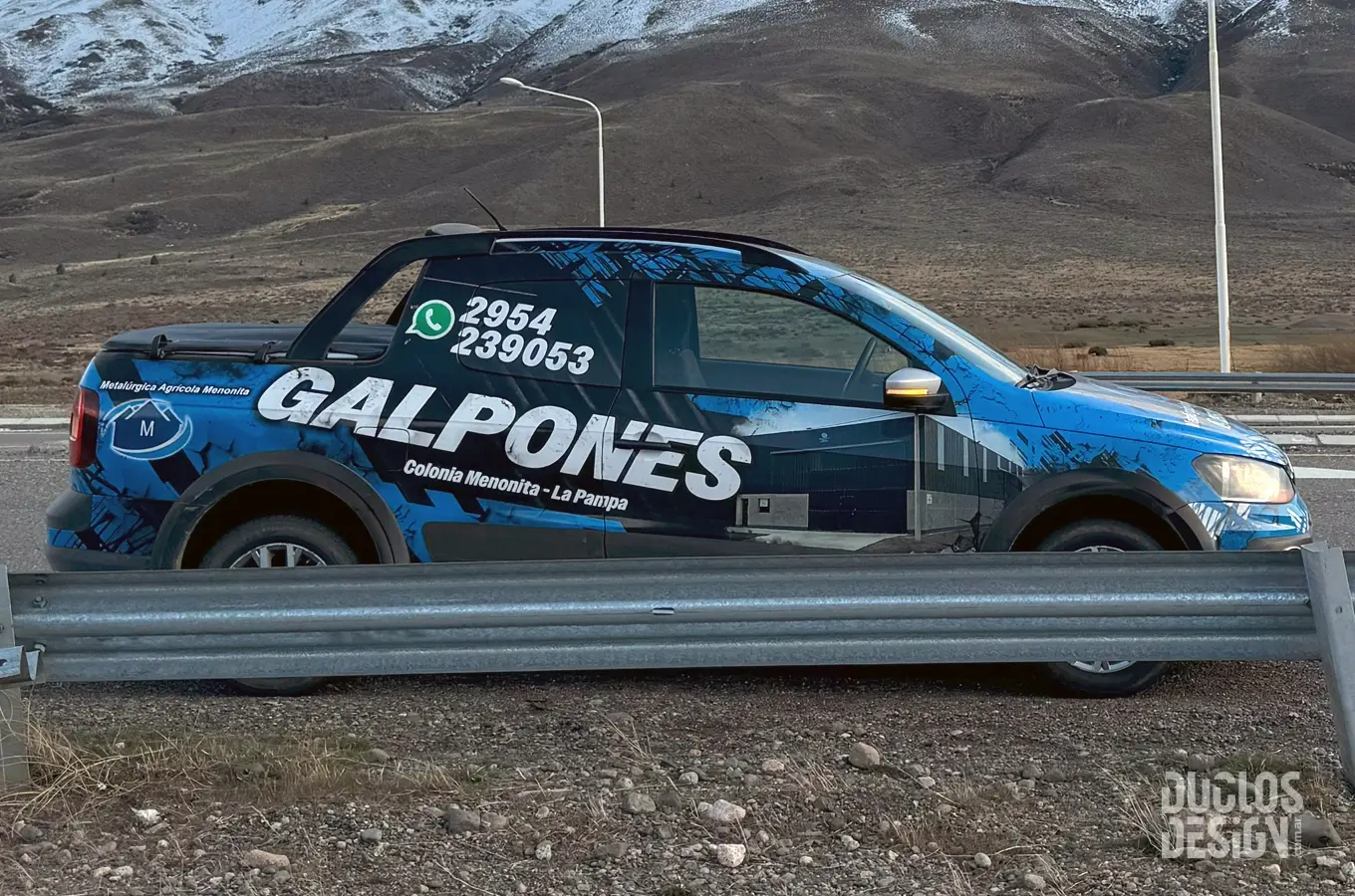 ploteo vehicular Metalúrgica Agrícola Menonita - saveiro duclos design