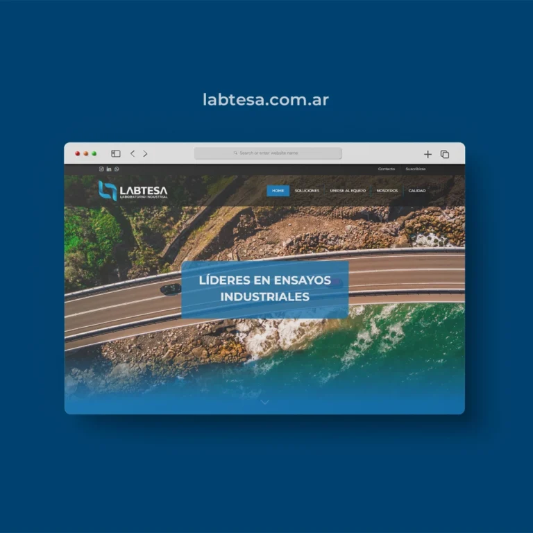 Diseño de página web institucional para Labtesa